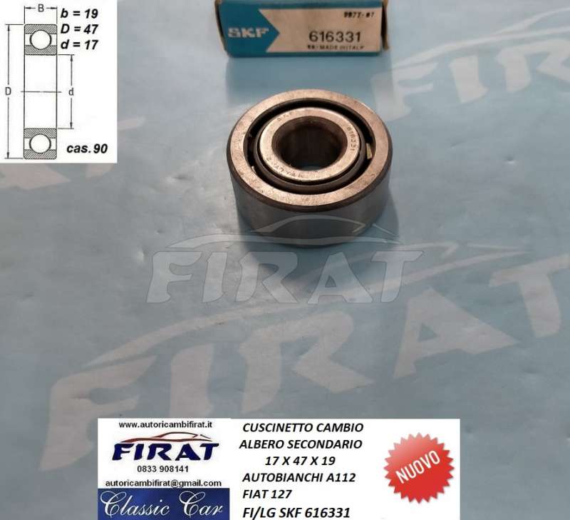 CUSCINETTO CAMBIO FIAT 127 A112 (SKF 616331)